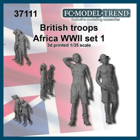 FC Model Trend 37111 1/35 WWII British Soldiers Africa Set #1 - Model Figures
