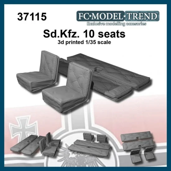 FC Model Trend 37115 1/35 Sdkfz 10 Demag Seats - Military Vehicles & Tanks
