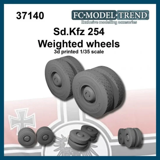 FC Model Trend 37140 1/35 SdKfz 254 Weighted Wheels for Hobby Boss - Military Vehicles & Tanks