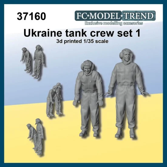 FC Model Trend 37160 1/35 Ukraine Tank Crew Set #1 - Model Figures