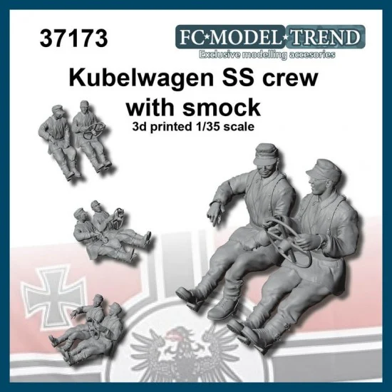 FC Model Trend 37173 1/35 Kubelwagen SS Crew with M42 Smock - Model Figures