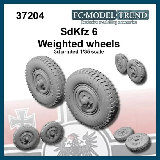 FC Model Trend 37204 1/35 Sdkfz 6 Weighted Wheels - Military Vehicles & Tanks