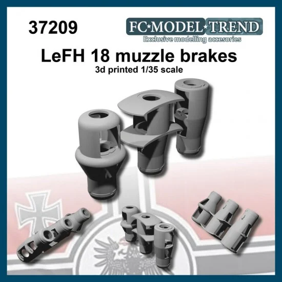 FC Model Trend 37209 1/35 Lefh 18 Muzzle Brakes - Military Vehicles & Tanks