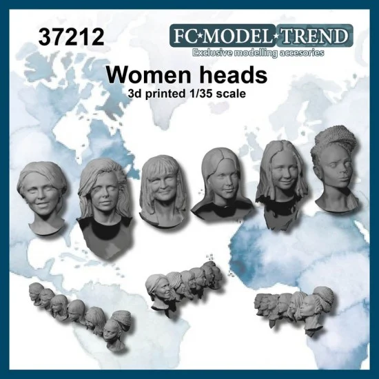 FC Model Trend 37212 1/35 Women Heads - Model Figures