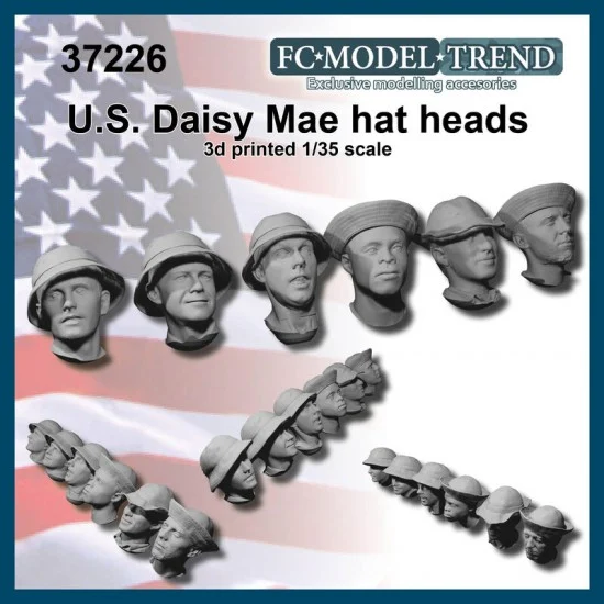 FC Model Trend 37226 1/35 US Heads w/Daisy Mae Hat - Model Figures