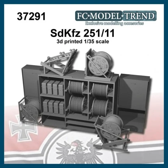 FC Model Trend 37291 1/35 SdKfz 251/11 Cable Reels Equipment Cabinet - Military Vehicles & Tanks