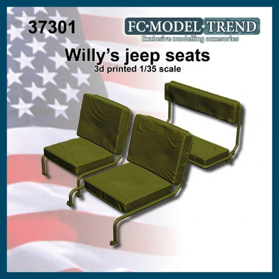 FC Model Trend 37301 1/35 Willy Jeep Seats - Military Vehicles & Tanks