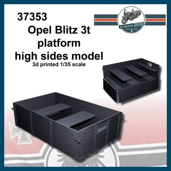 FC Model Trend 37353 1/35 Opel Blitz Rear Platform with Real Wood Texture, High Sides - Military Vehicles & Tanks