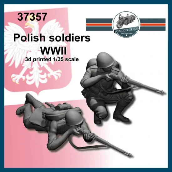 FC Model Trend 37357 1/35 WWII Polish Soldiers Shooting Action (2 figures) - Model Figures