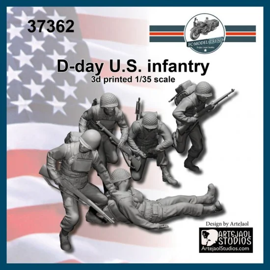 FC Model Trend 37362 1/35 US Infantry, D-Day (5 figures)