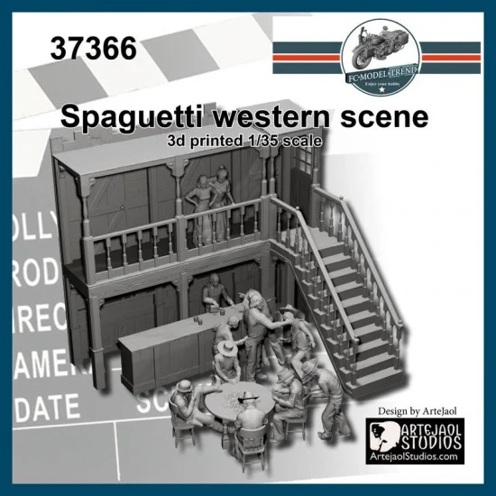 FC Model Trend 37366 1/35 Spaguetti Western Scene (saloon section and figures) - Model Figures