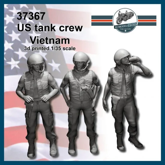 FC Model Trend 37367 1/35 Vietnam War US Tank Crews Standing (3 figures) - Model Figures