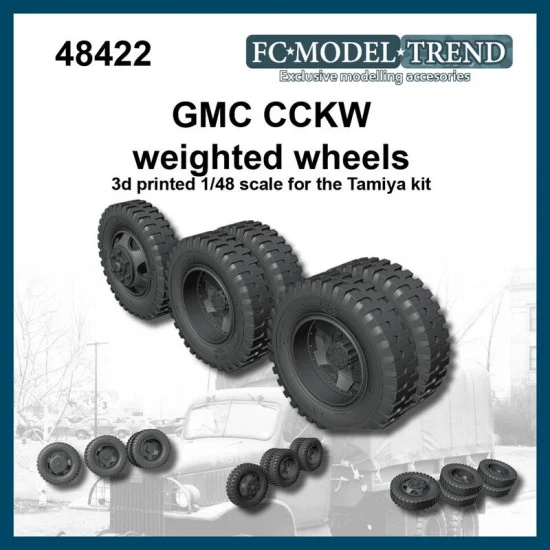 FC Model Trend 48422 1/48 GMC Weighted Wheels for Tamiya kits - Military Vehicles & Tanks