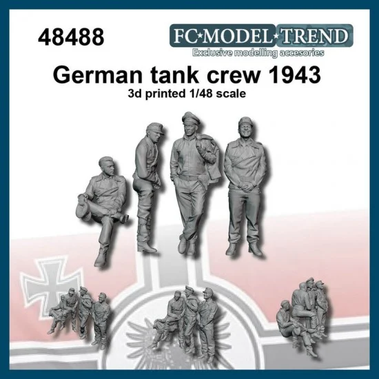 FC Model Trend 48488 1/48 German Tank Crew 1943 - Model Figures