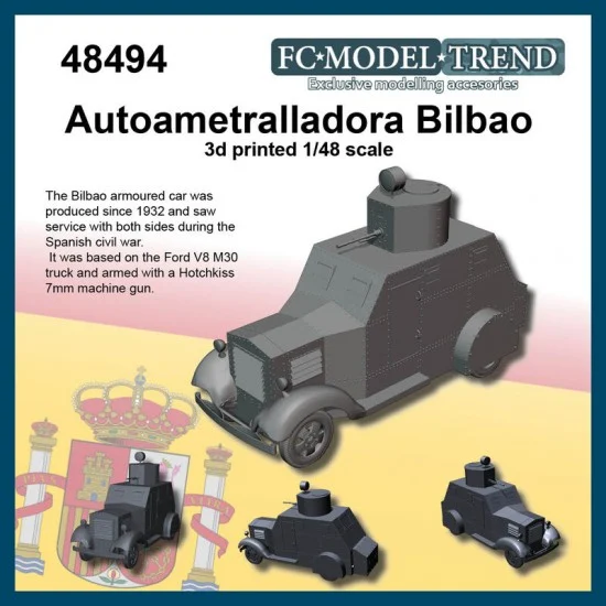 FC Model Trend 48494 1/48 Autoametralladora Bilbao Armoured Car - Military Vehicles & Tanks