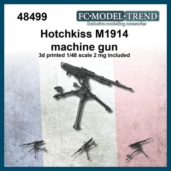 FC Model Trend 48499 1/48 Hotchkiss M1914 Machine Gun - Military Vehicles & Tanks
