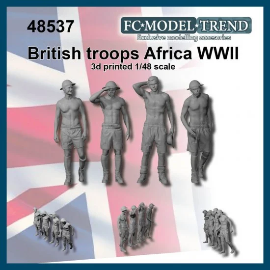 FC Model Trend 48537 1/48 WWII British Soldiers Africa - Model Figures
