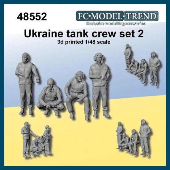 FC Model Trend 48552 1/48 Ukraine Tank Crew Set #2 - Model Figures