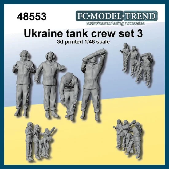 FC Model Trend 48553 1/48 Ukraine Tank Crew Set #3 - Model Figures