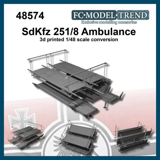 FC Model Trend 48574 1/48 SdKfz 250/8 Ambulance Coversion set - Military Vehicles & Tanks