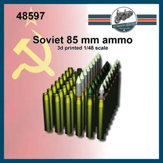 FC Model Trend 48597 1/48 Soviet 85mm Rounds Ammunition - Military Vehicles & Tanks