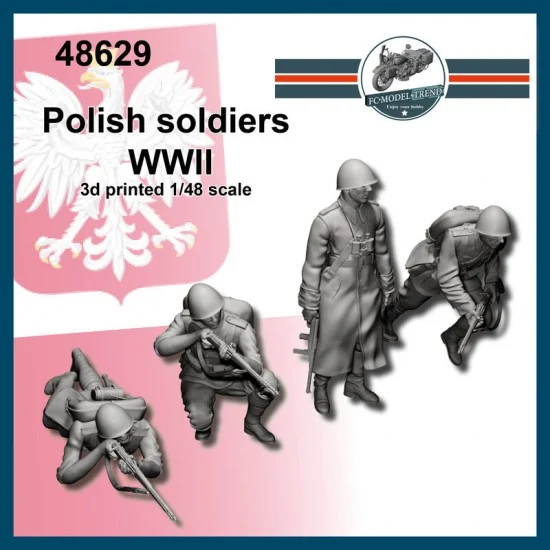 FC Model Trend 48629 1/48 WWII Polish Soldiers (4 figures) - Model Figures