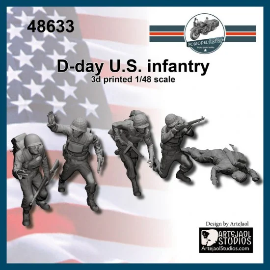 FC Model Trend 48633 1/48 US D-day Infantry B (5 figures)