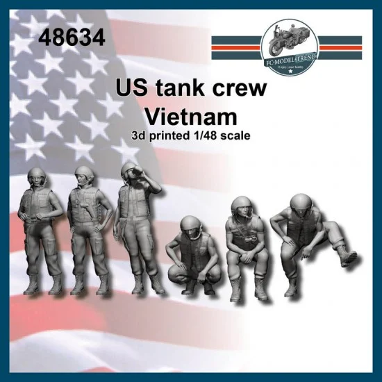 FC Model Trend 48634 1/48 Vietnam War US Tank Crews (6 figures) - Model Figures