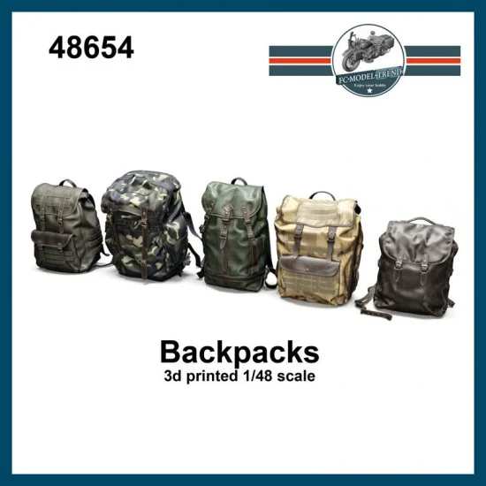 FC Model Trend 48654 1/48 Backpacks - Model Figures