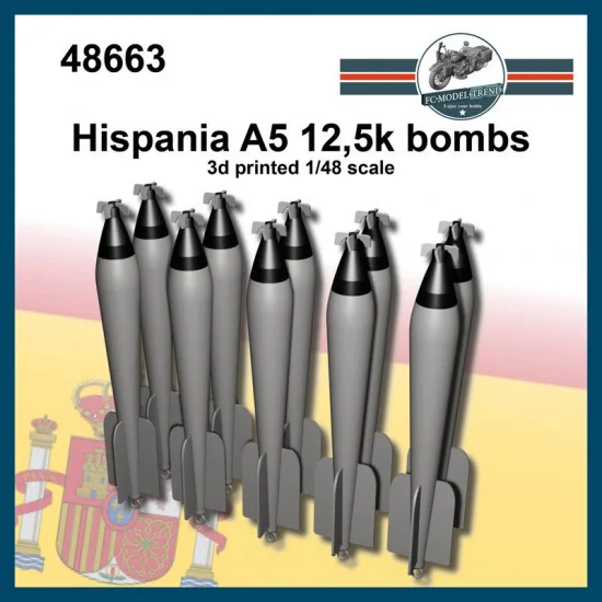 FC Model Trend 48663 1/48 Hispania A5 12.5K Bombs - Military Vehicles & Tanks