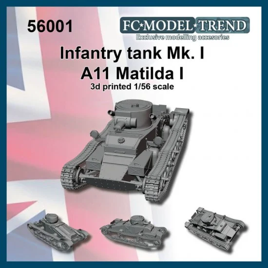 FC Model Trend 56001 1/56 Matilda Mk.I A11 Infantry Tank - Military Vehicles & Tanks