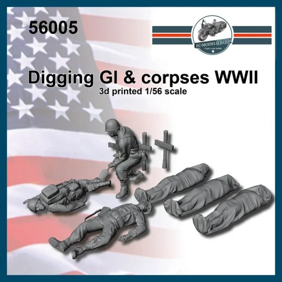 FC Model Trend 56005 1/56 Digging GI and Corpses - Model Figures