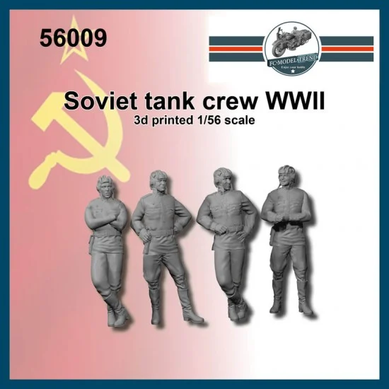 FC Model Trend 56009 1/56 WWII Soviet Tank Crew (4 figures) - Model Figures