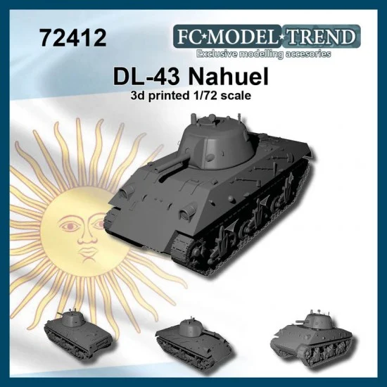 FC Model Trend 72412 1/72 Nahuel DL.43 Medium Tank Resin kit - Military Vehicles & Tanks