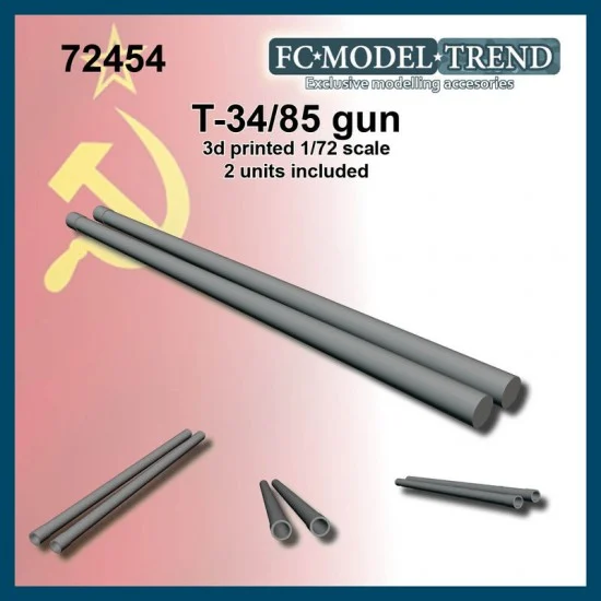FC Model Trend 72454 1/72 T34/85 Gun Barrel (2pcs) - Military Vehicles & Tanks