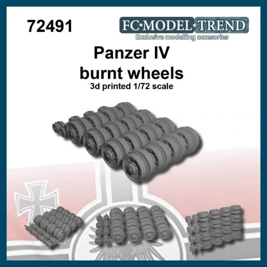FC Model Trend 72491 1/72 Panzer IV Burnt Wheels - Military Vehicles & Tanks