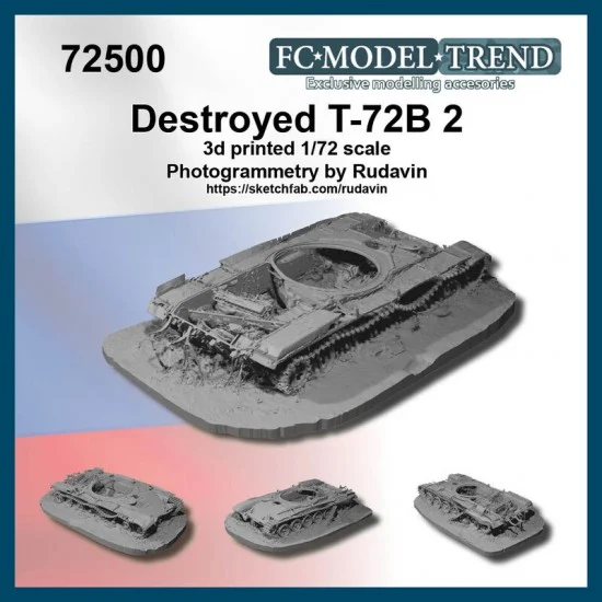 FC Model Trend 72500 1/72 T-72B Destroyed