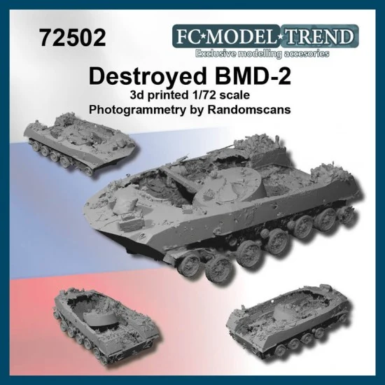 FC Model Trend 72502 1/72 BMD-2 Destroyed