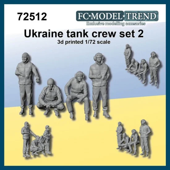 FC Model Trend 72512 1/72 Ukraine Tank Crew Set #2 - Model Figures