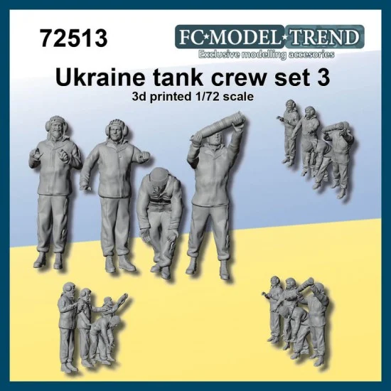 FC Model Trend 72513 1/72 Ukraine Tank Crew Set #3 - Model Figures