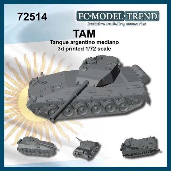 FC Model Trend 72514 1/72 TAM Tanque Argentino Mediano Medium Tank - Military Vehicles & Tanks