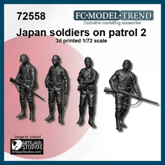 FC Model Trend 72558 1/72 WWII Japanese Soldiers On Patrol #2 (4 figures) - Model Figures