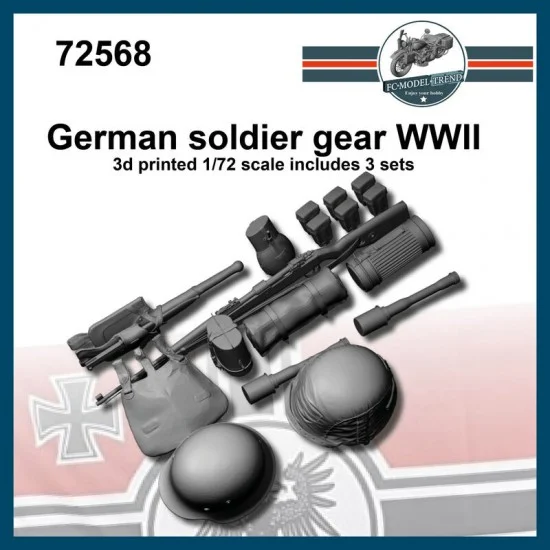 FC Model Trend 72568 1/72 WWII German Soldier Gear - Model Figures