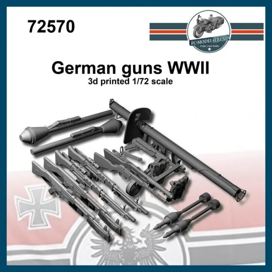 FC Model Trend 72570 1/72 WWII German Guns - Model Figures