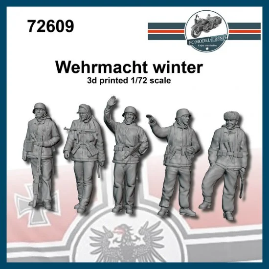 FC Model Trend 72609 1/72 German Wehrmacht Soldiers Winter 1944 (5 figures) - Model Figures