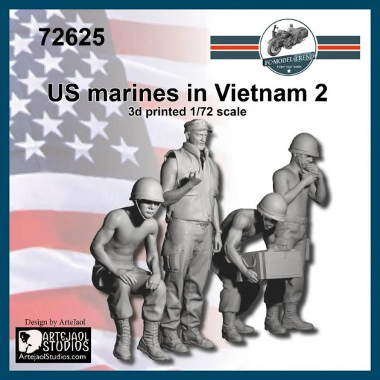FC Model Trend 72625 1/72 US Marines in Vietnam 2 (4 figures) - Model Figures