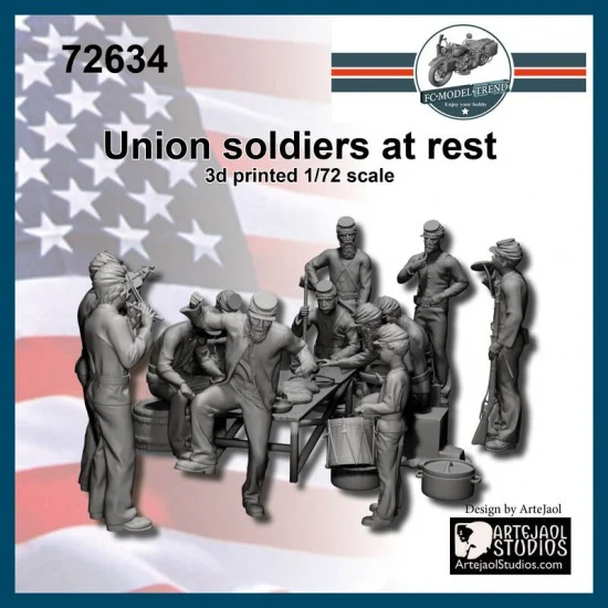 FC Model Trend 72634 1/72 Union Soldiers At Rest - Model Figures