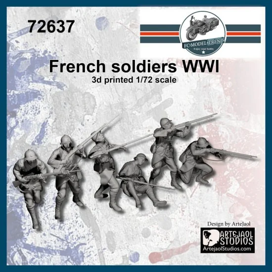 FC Model Trend 72637 1/72 WWI French Soldiers - Model Figures