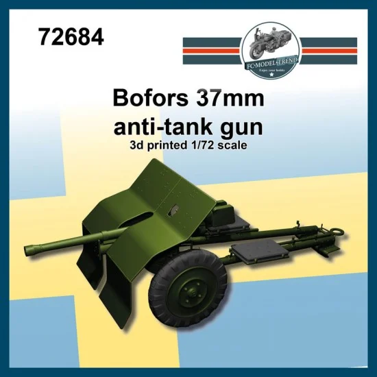 FC Model Trend 72684 1/72 Bofors 37mm Anti Tank Gun - Military Vehicles & Tanks