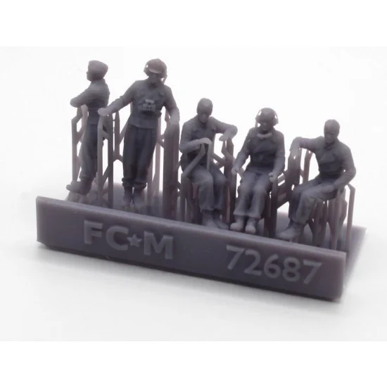 FC Model Trend 72687 1/72 Panzer IV Crew (5 figures) - Model Figures